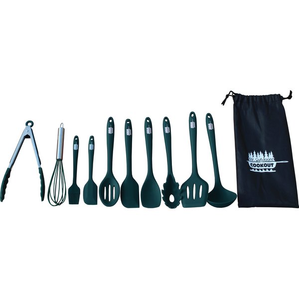 King Kooker Green Silicone Coated, 10pc, Carry Bag MOCU10